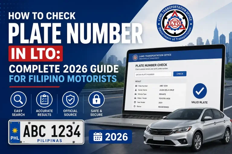 How to Check Plate Number in LTO Complete 2026 Guide for Filipino Motorists