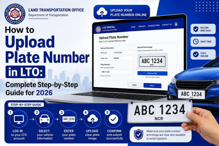 How to Upload Plate Number in LTO Complete Step-by-Step Guide for 2026