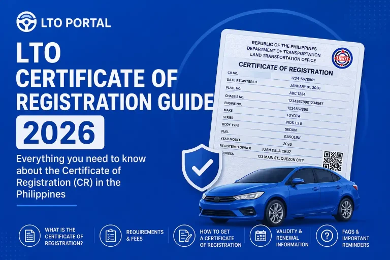 LTO Certificate of Registration Guide 2026