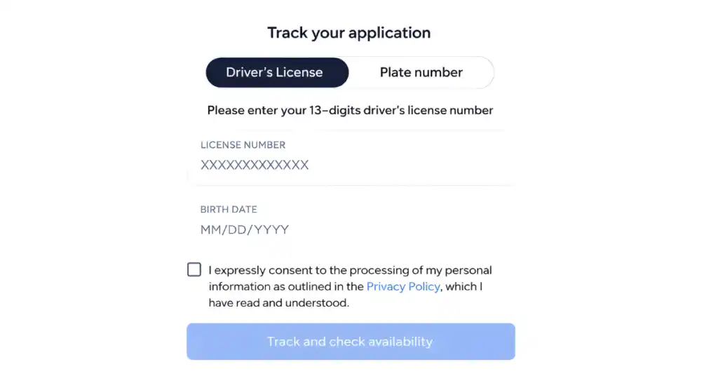 select the first option which is “Driver’s License”.