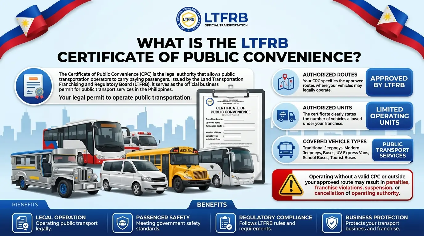 What Is the LTFRB Certificate of Public Convenience